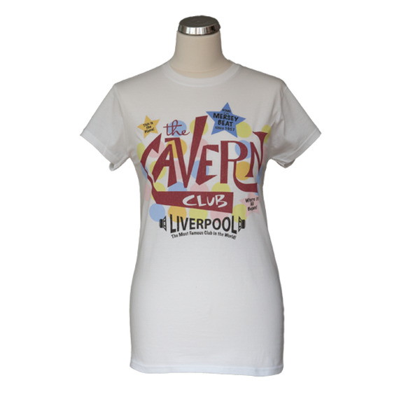 The Cavern Tops - The Cavern Liverpool White Graphic T-Shirt Large